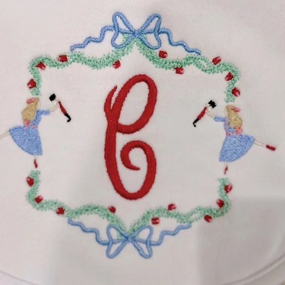 ARB Blanks Custom Monogrammed Nutcracker Themed & “C” Bib NWOT OS - Picture 3 of 3